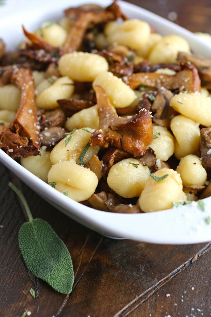 Gnocchi with Sage and Sauteed Mushrooms