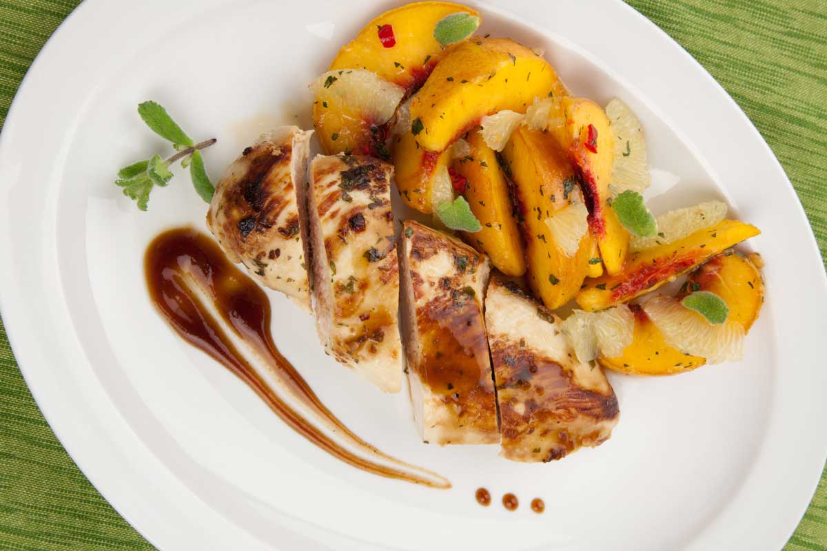Lemon Peach Balsamic Chicken