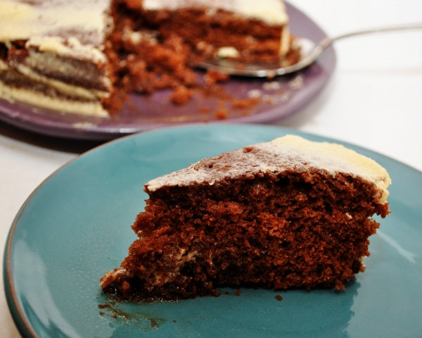 Chocolate Balsamic Cake With Irish Cream Glaze
