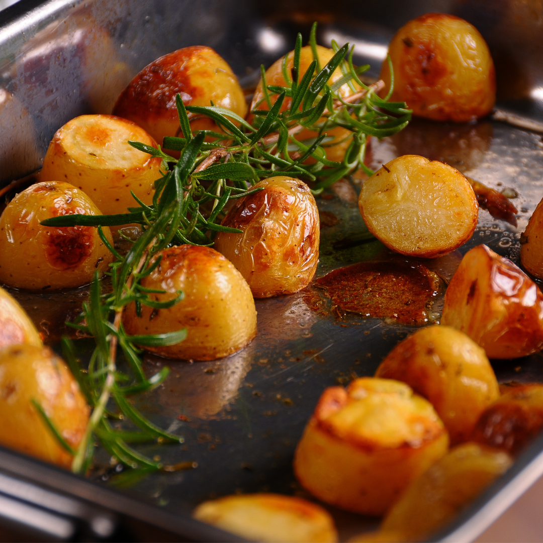 Rosemary & Blueberry Balsamic Roasted Potatoes