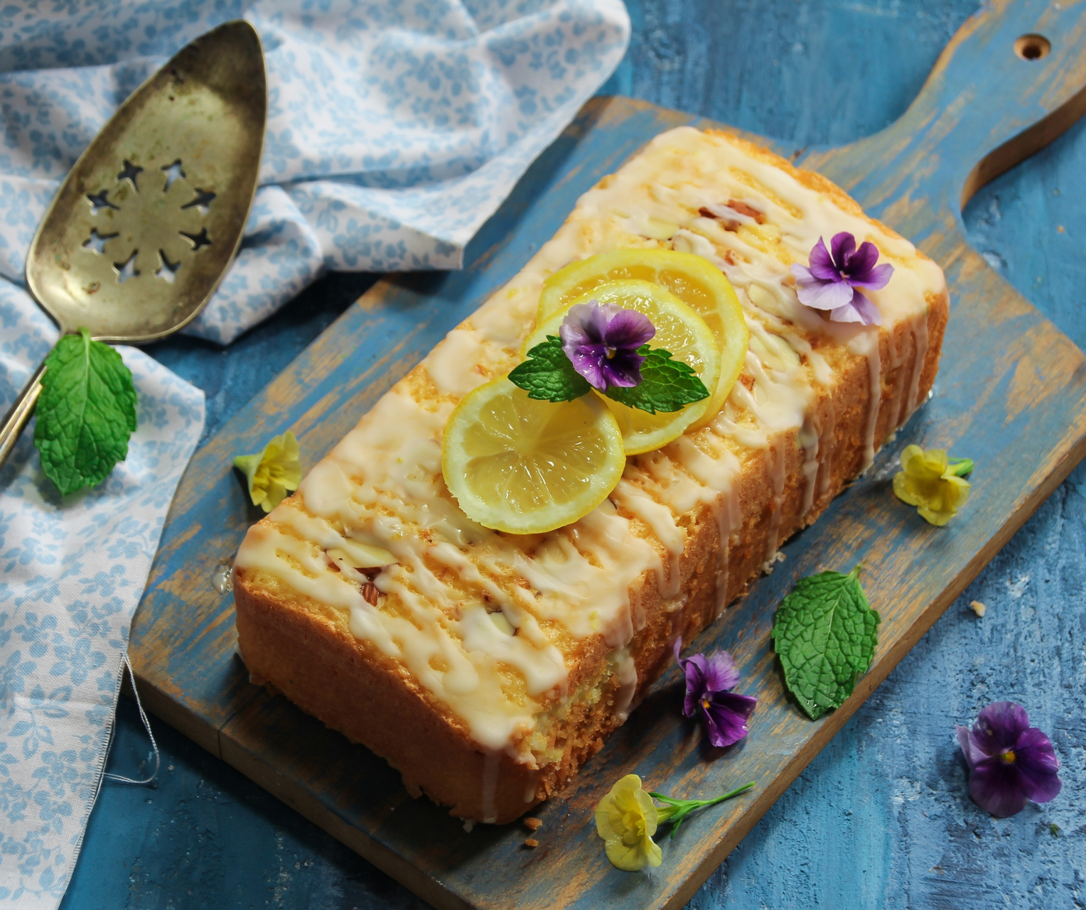 Lemon and Lychee Ricotta Pound Cake