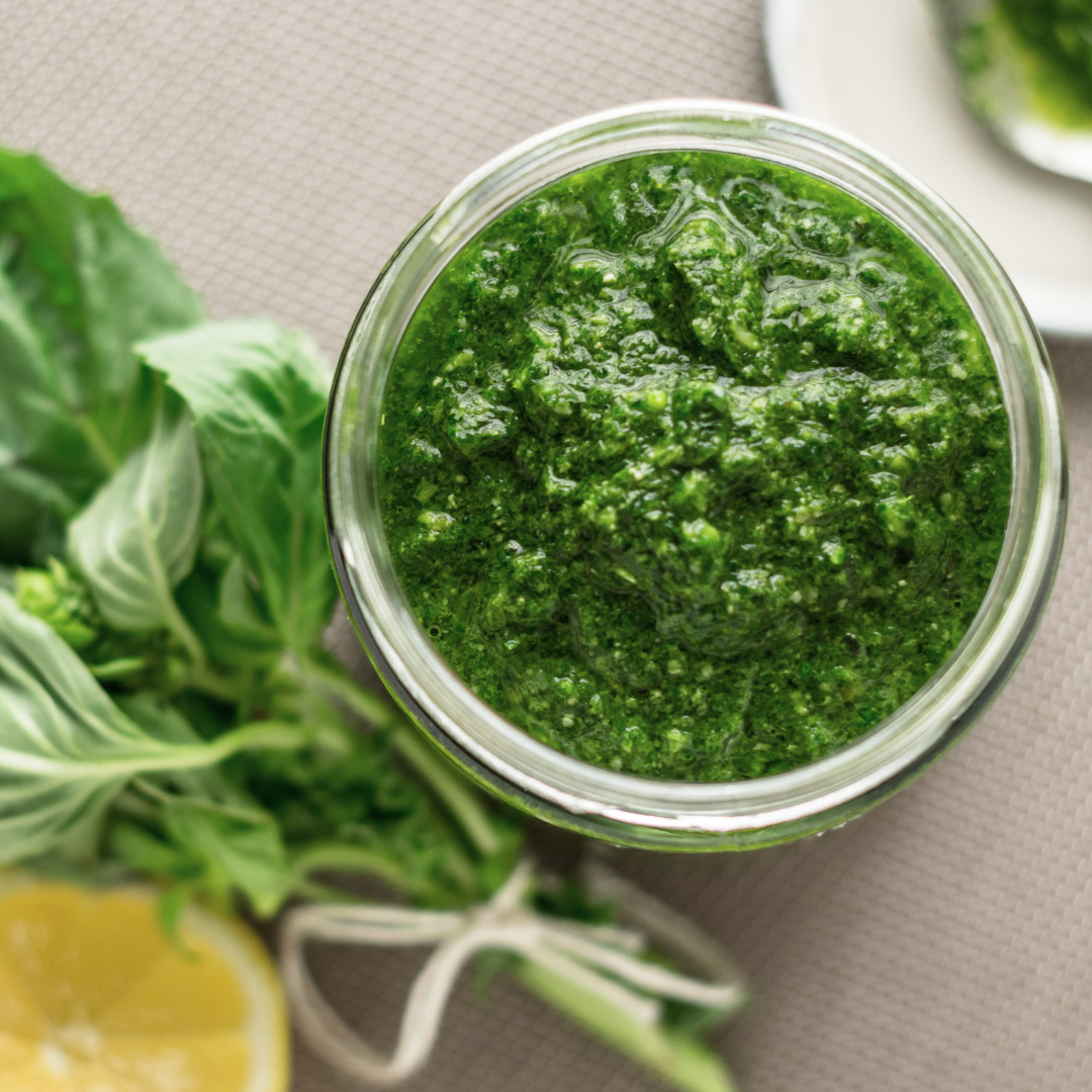 Hojiblanca Basil Pesto