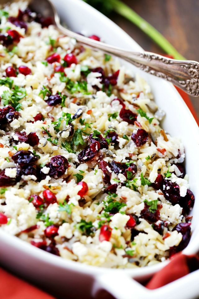 Feta Orzo Salad with Cranberry-Lime Vinaigrette