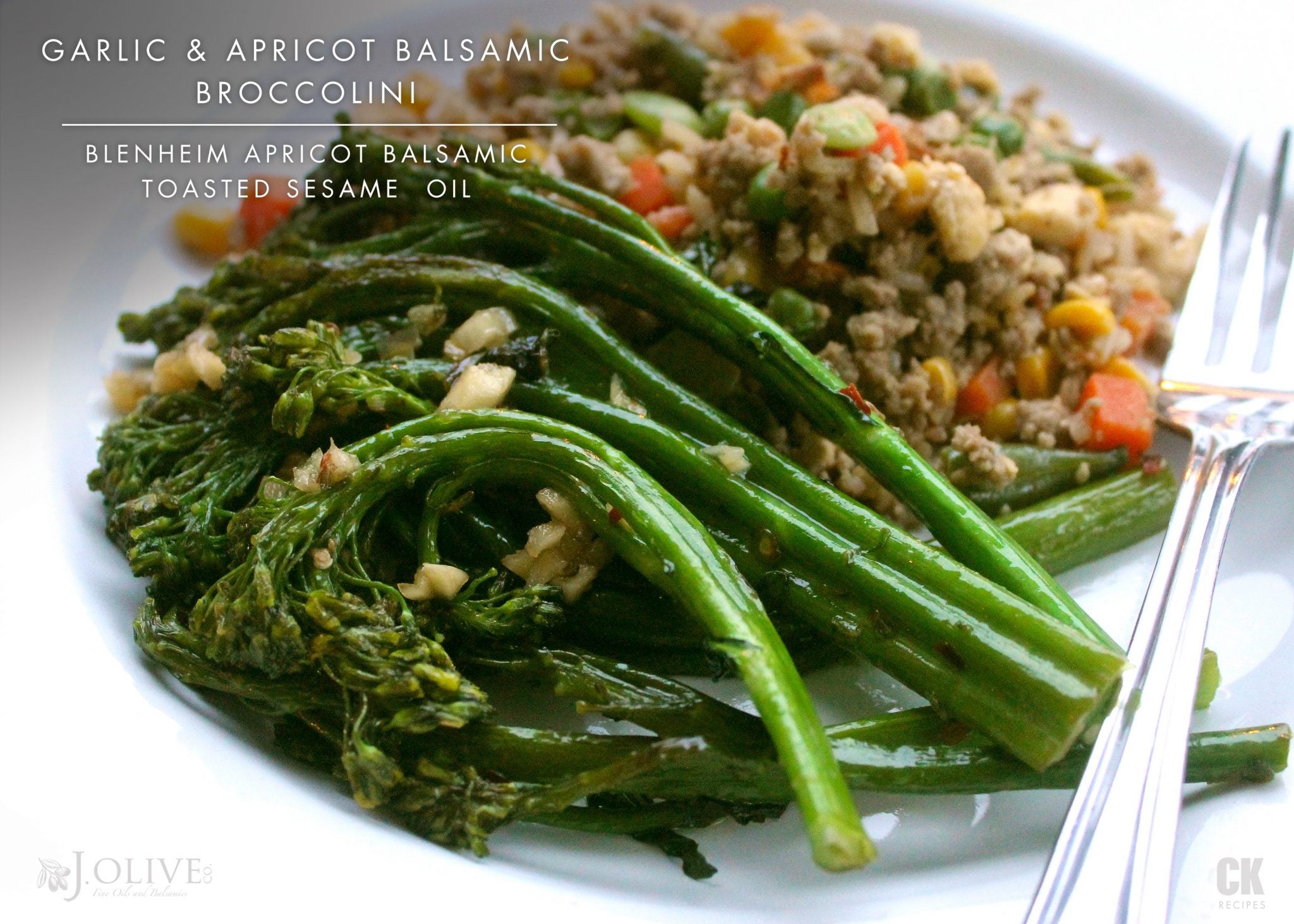 Garlic and Apricot Balsamic Broccolini