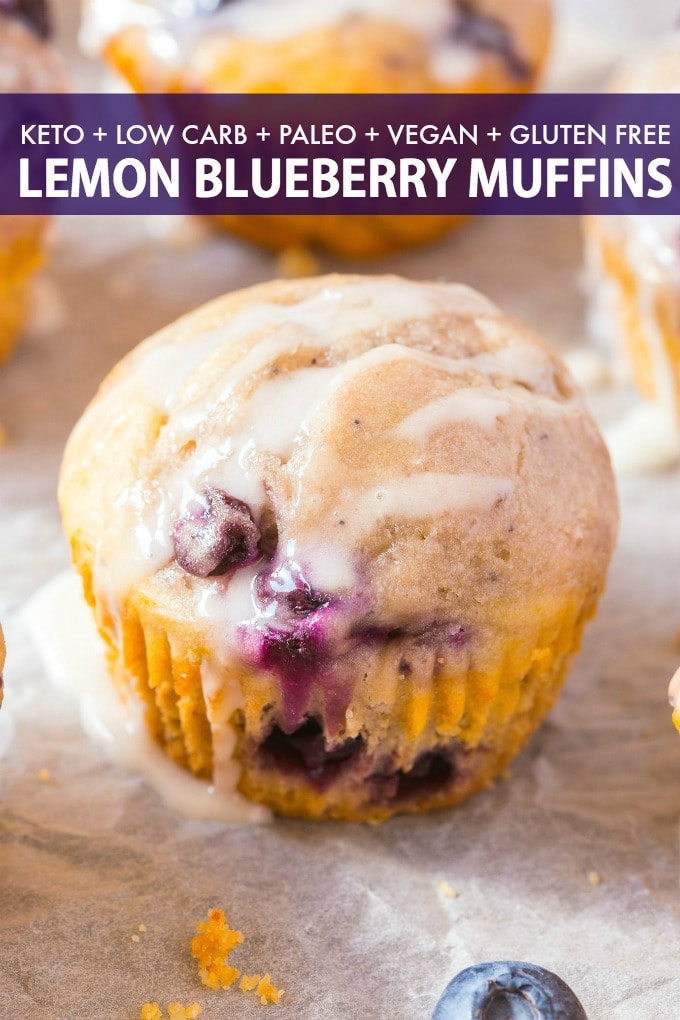 Keto Lemon Blueberry Muffins