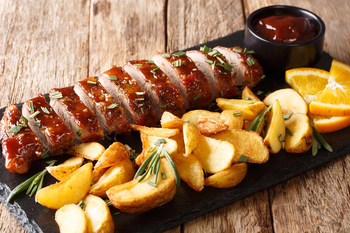 Blood Orange and Pomegranate Quince Pork Tenderloin