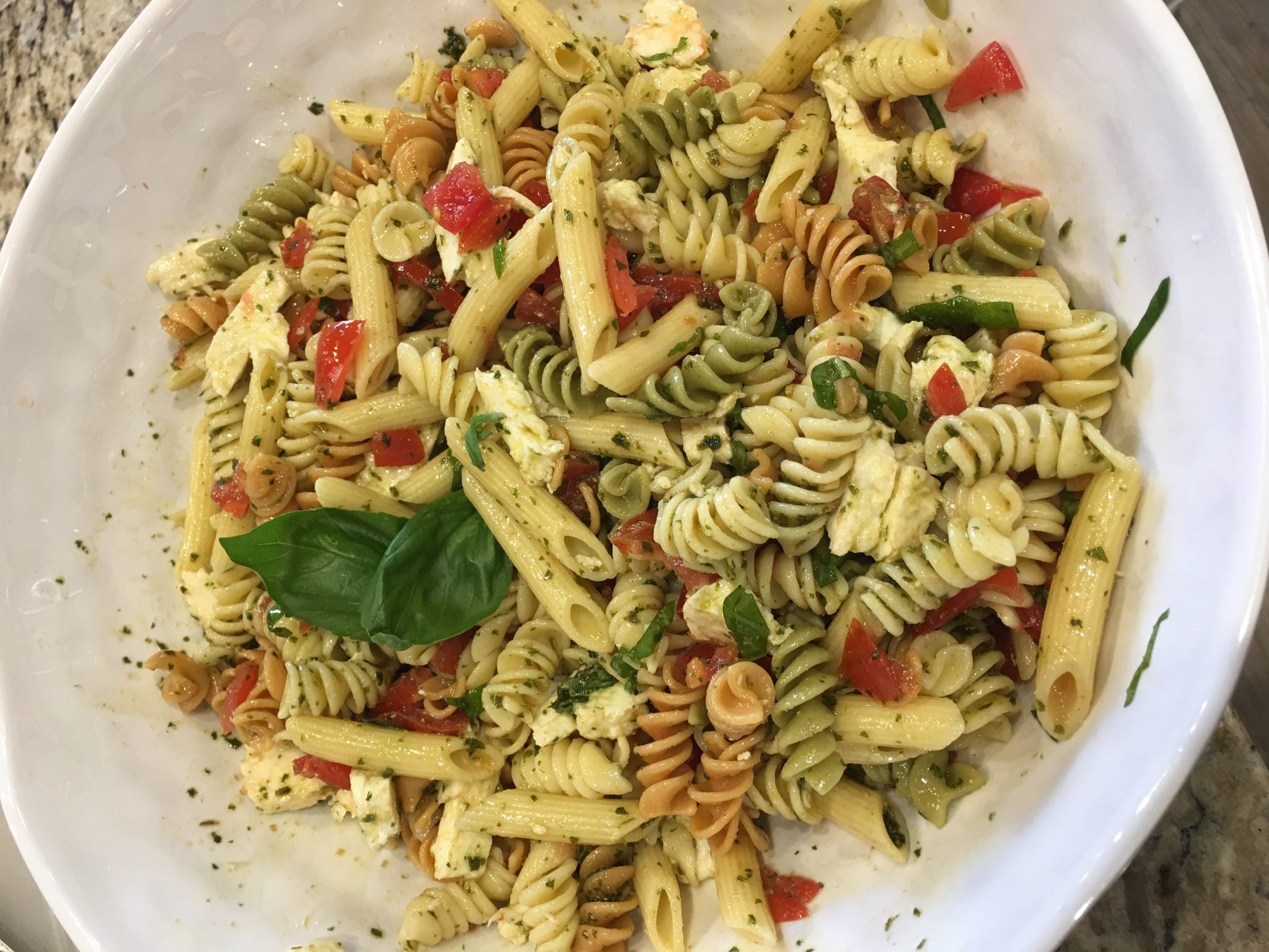 Caprese Pasta Salad with Fresh Mozzarella & Tomatoes