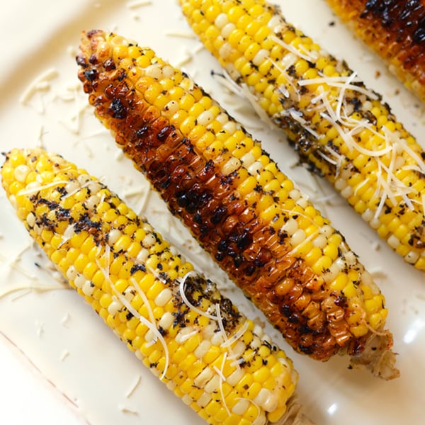 Olive Oil and Parmesan Grilled Corn