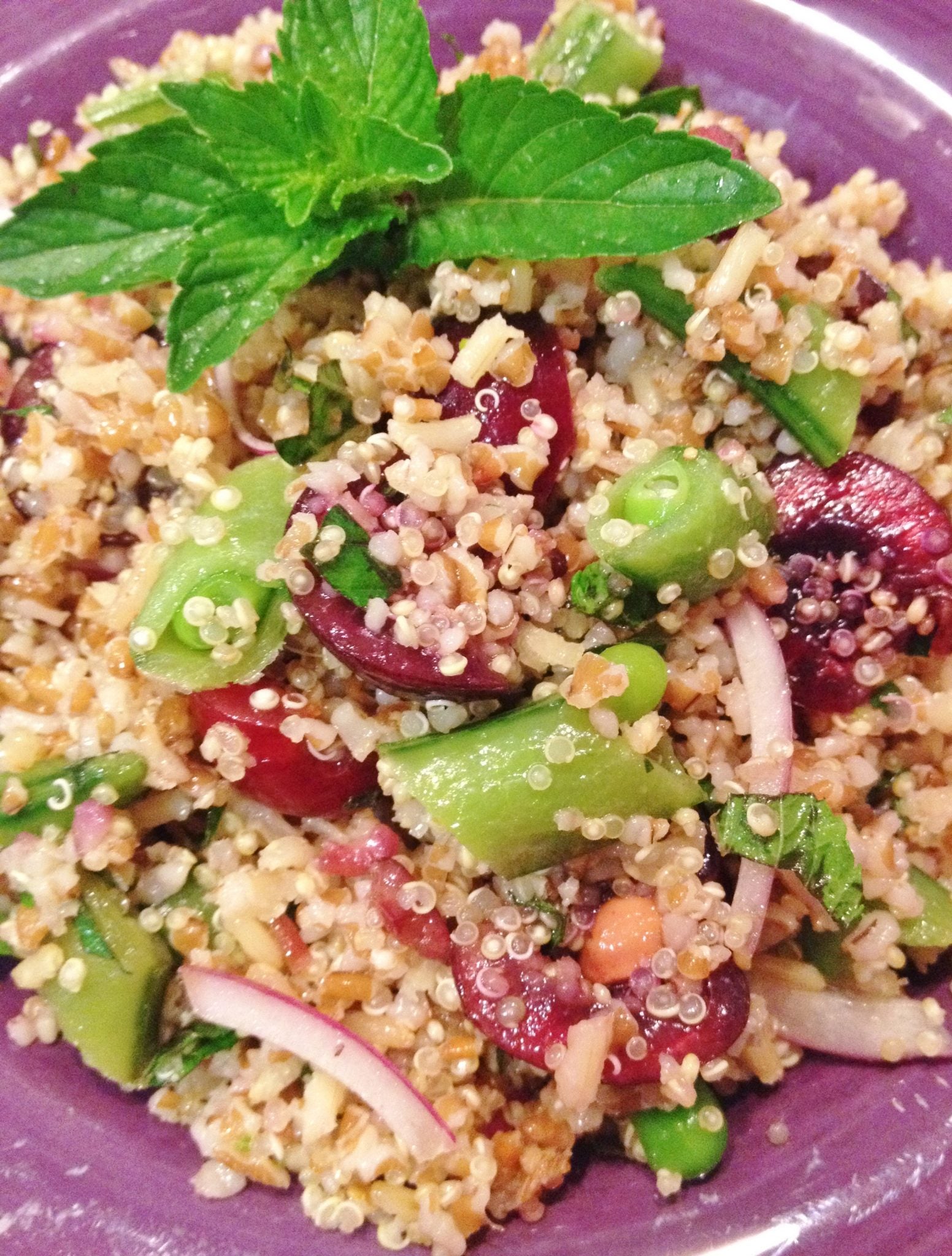 Multi-Grain, Cherry, and Snap Pea Salad