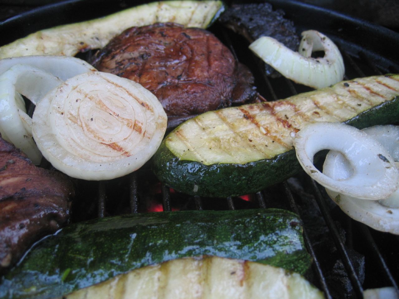 Grilled Zucchini Squash & Portabella Mushrooms