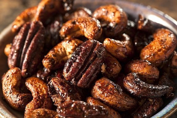 Coffee-and-Maple Glazed Nuts