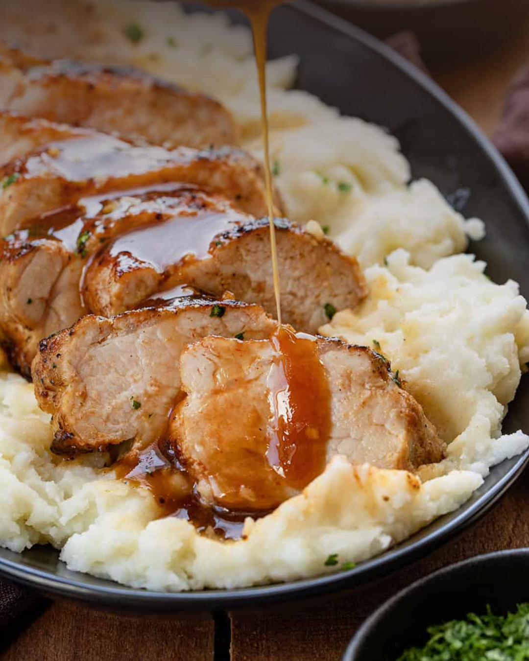 Cranberry Pear Glazed Pork Tenderloin