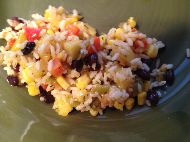 Cuban Black Bean, Corn & Rice Salad