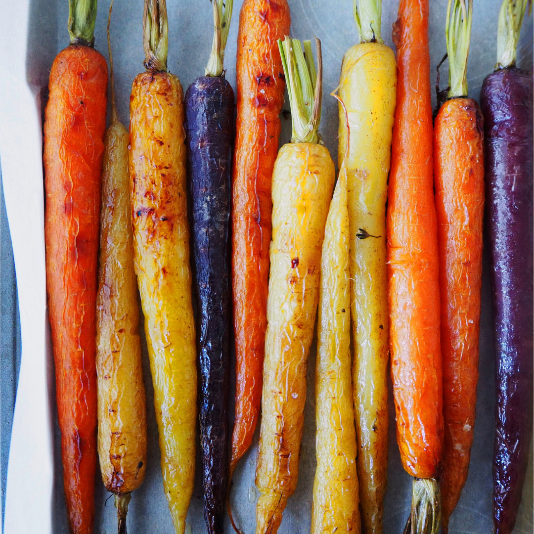 Roasted Carrots with Orange-Pomegranate Glaze
