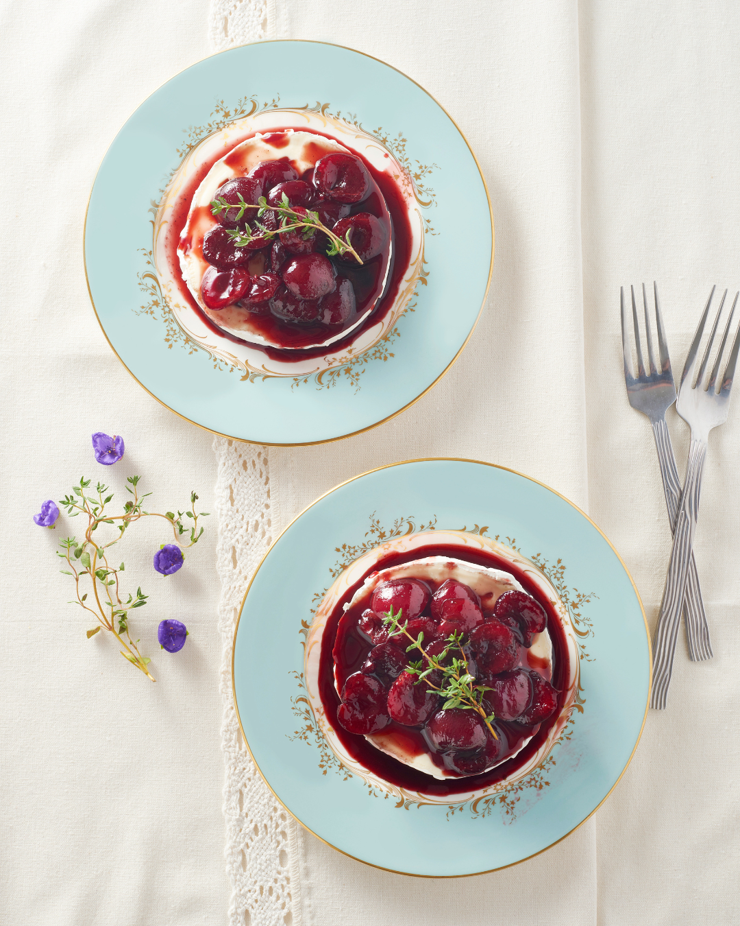 Pomegranate Balsamic Cherry Compote over Goat Cheese