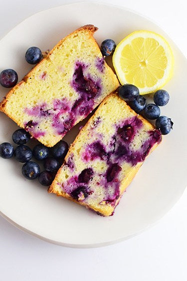 Blueberry Pound Cake with Lemon Infused Olive Oil
