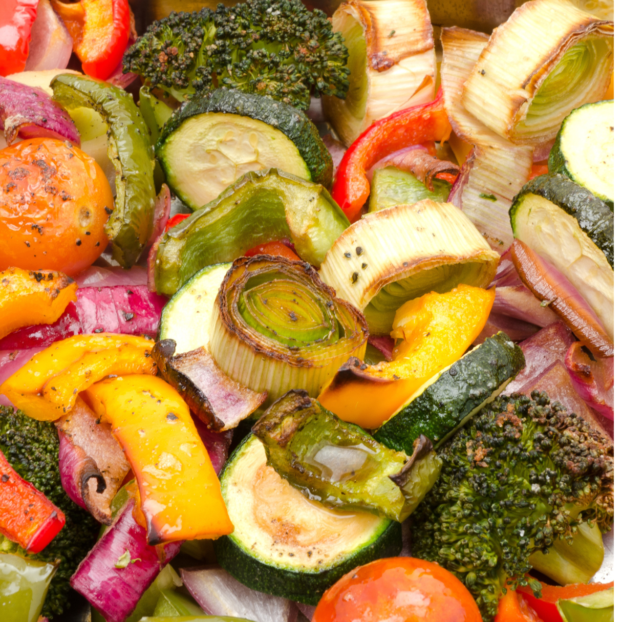 Roasted Vegetables with a Leek & Raspberry Marinade