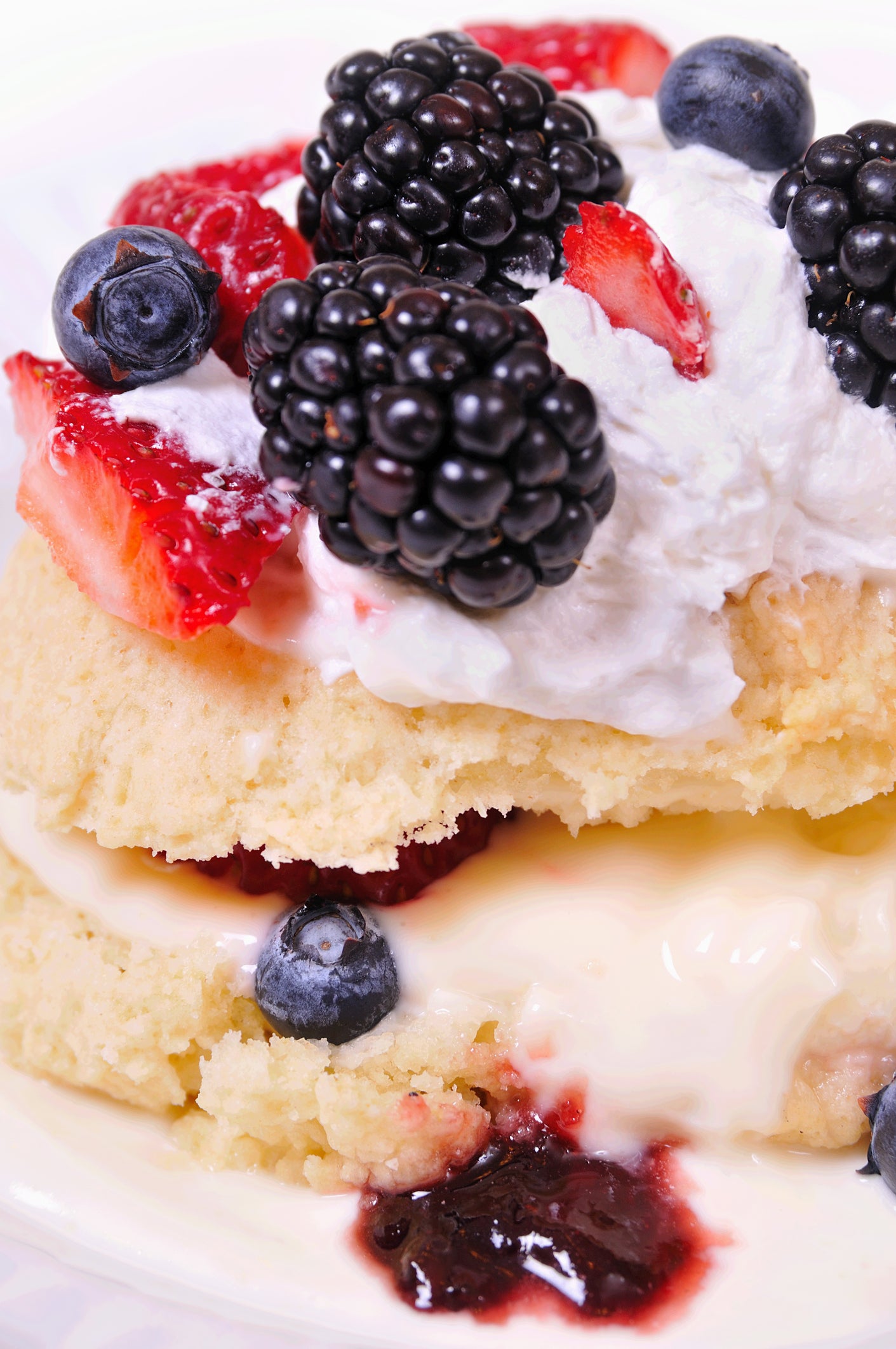 Berry Shortcake with Basil Whipped Cream