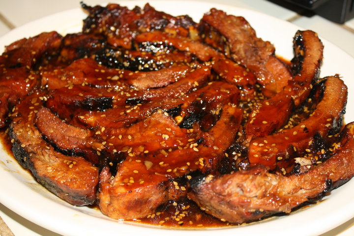 BBQ Ribs with Honey Ginger Glaze