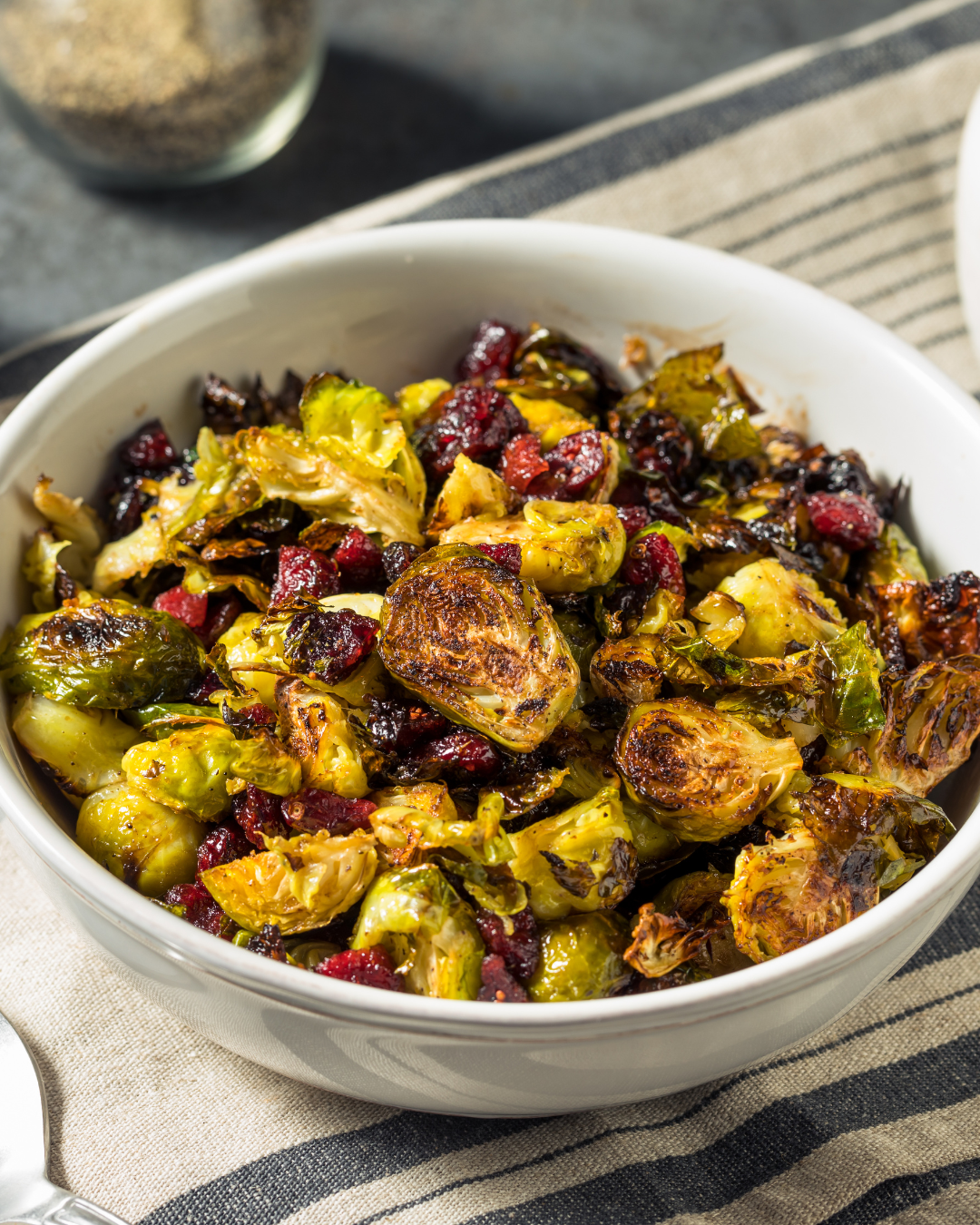 Cranberry Pear & Lime Roasted Brussels Sprouts