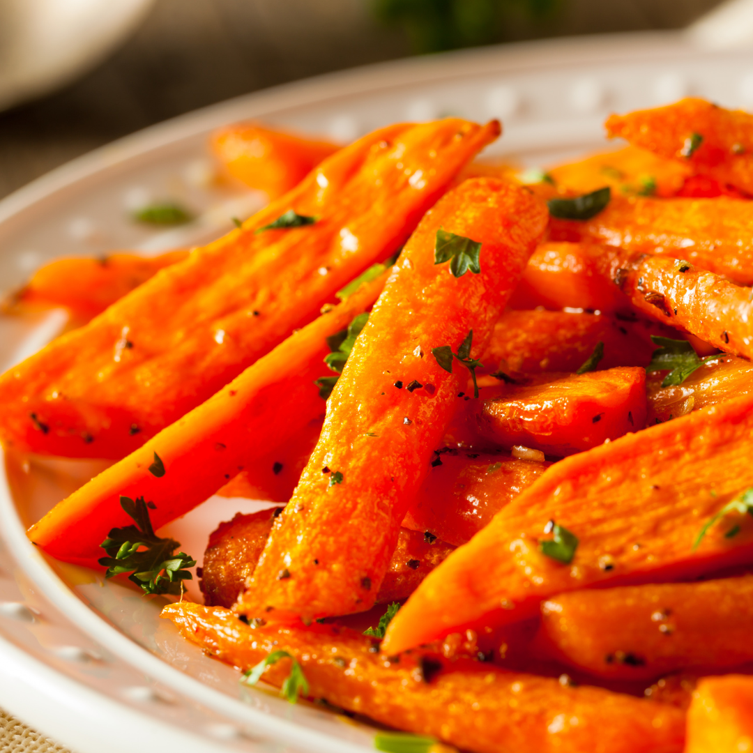 Maple Balsamic Roasted Carrots