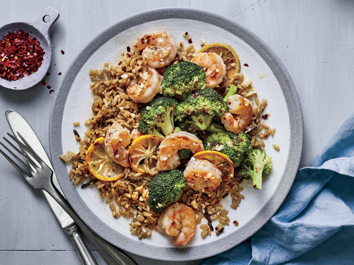 Lemon-Garlic Butter Shrimp and Broccoli