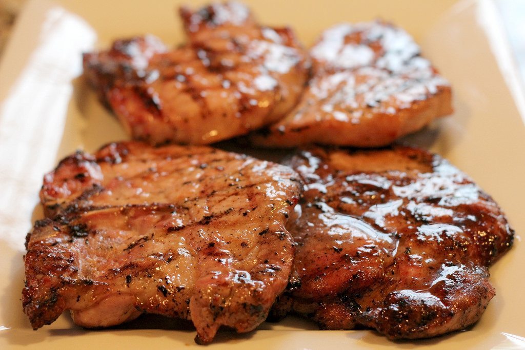 RED APPLE BALSAMIC GLAZED PORK CHOPS