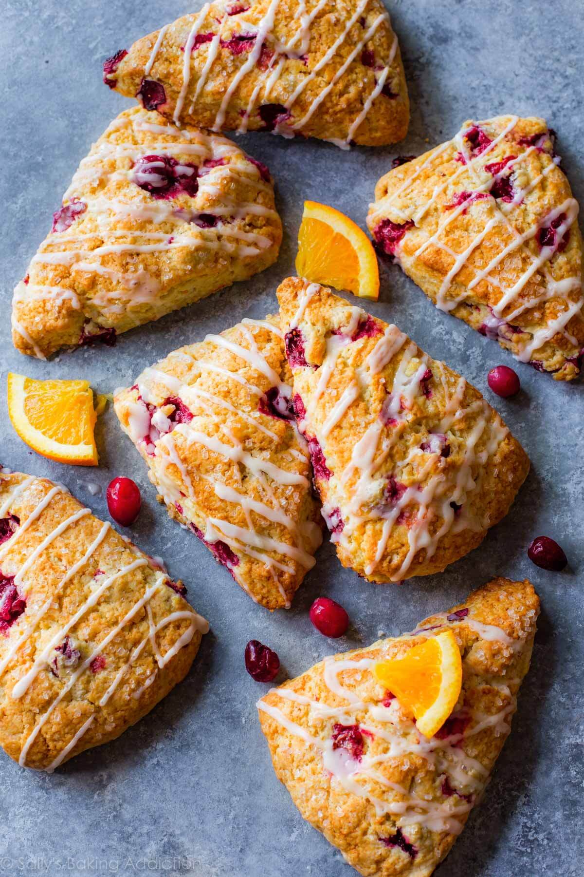 Cranberry Vanilla-Blood Orange Mini Scones