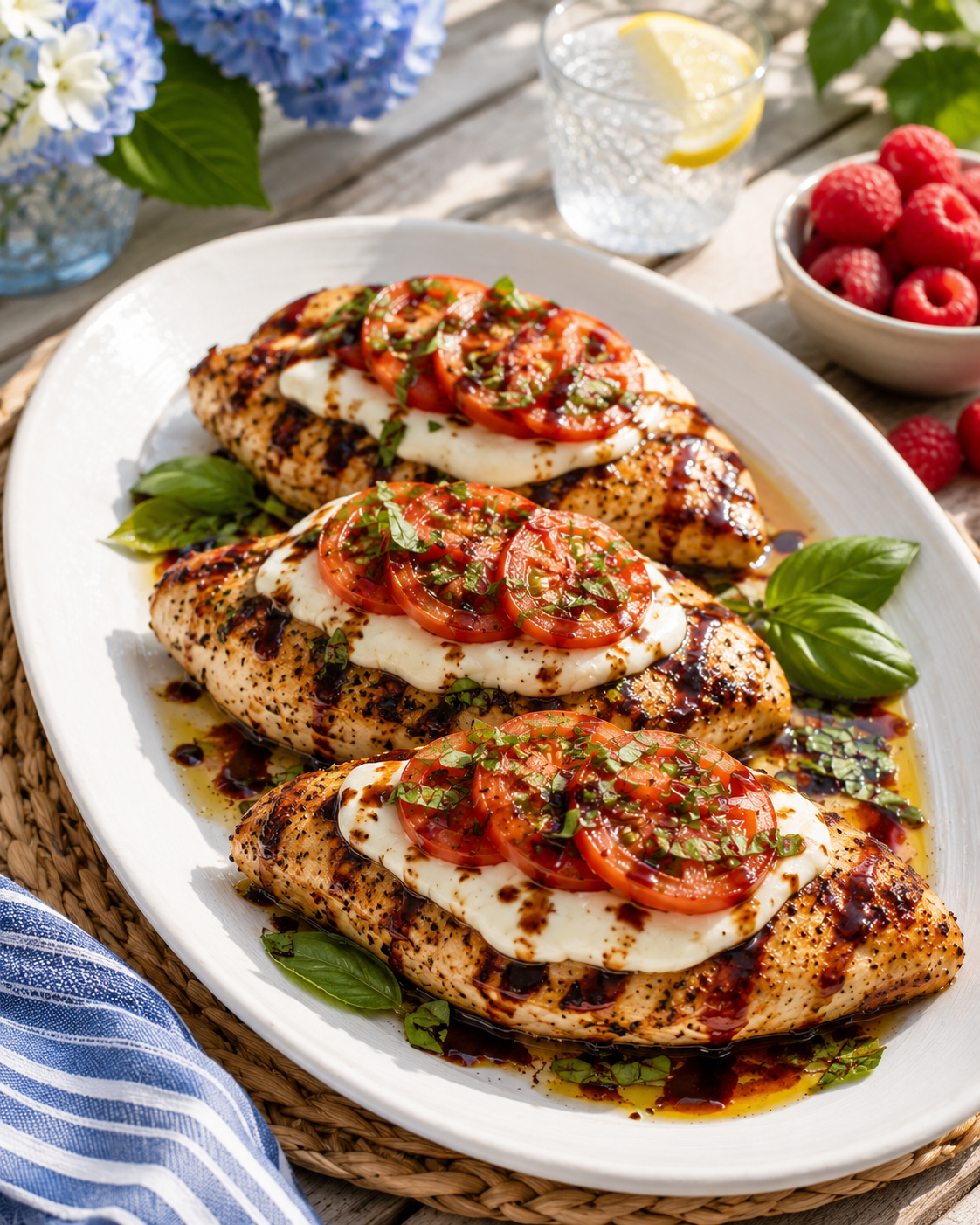 Raspberry Balsamic Chicken Caprese