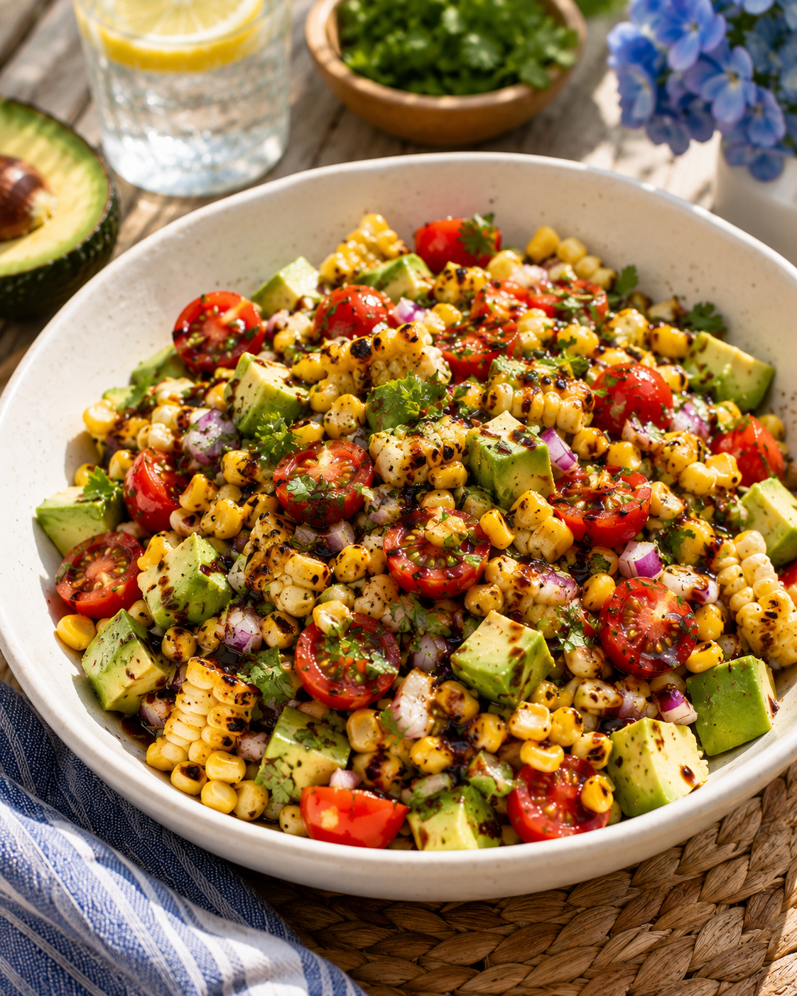 Grilled Corn & Avocado Salad