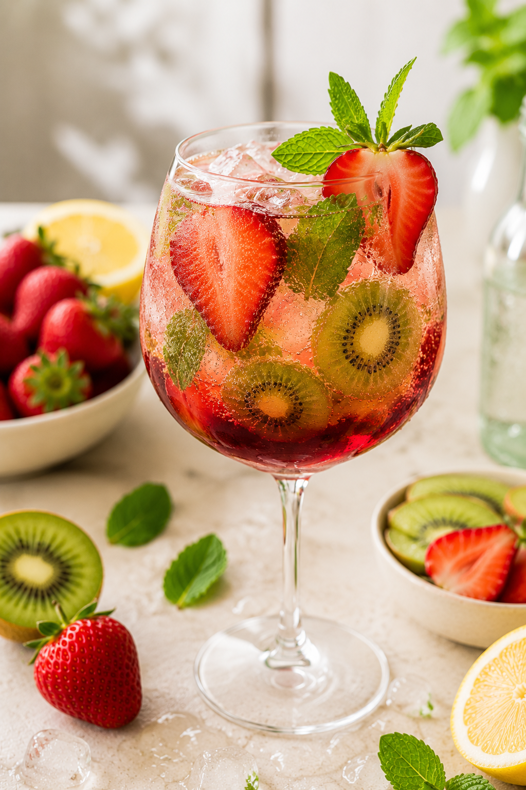 Strawberry Kiwi Garden Fizz