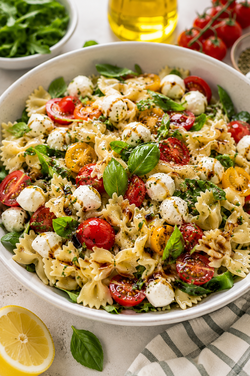 Lemon Herb Summer Pasta Salad
