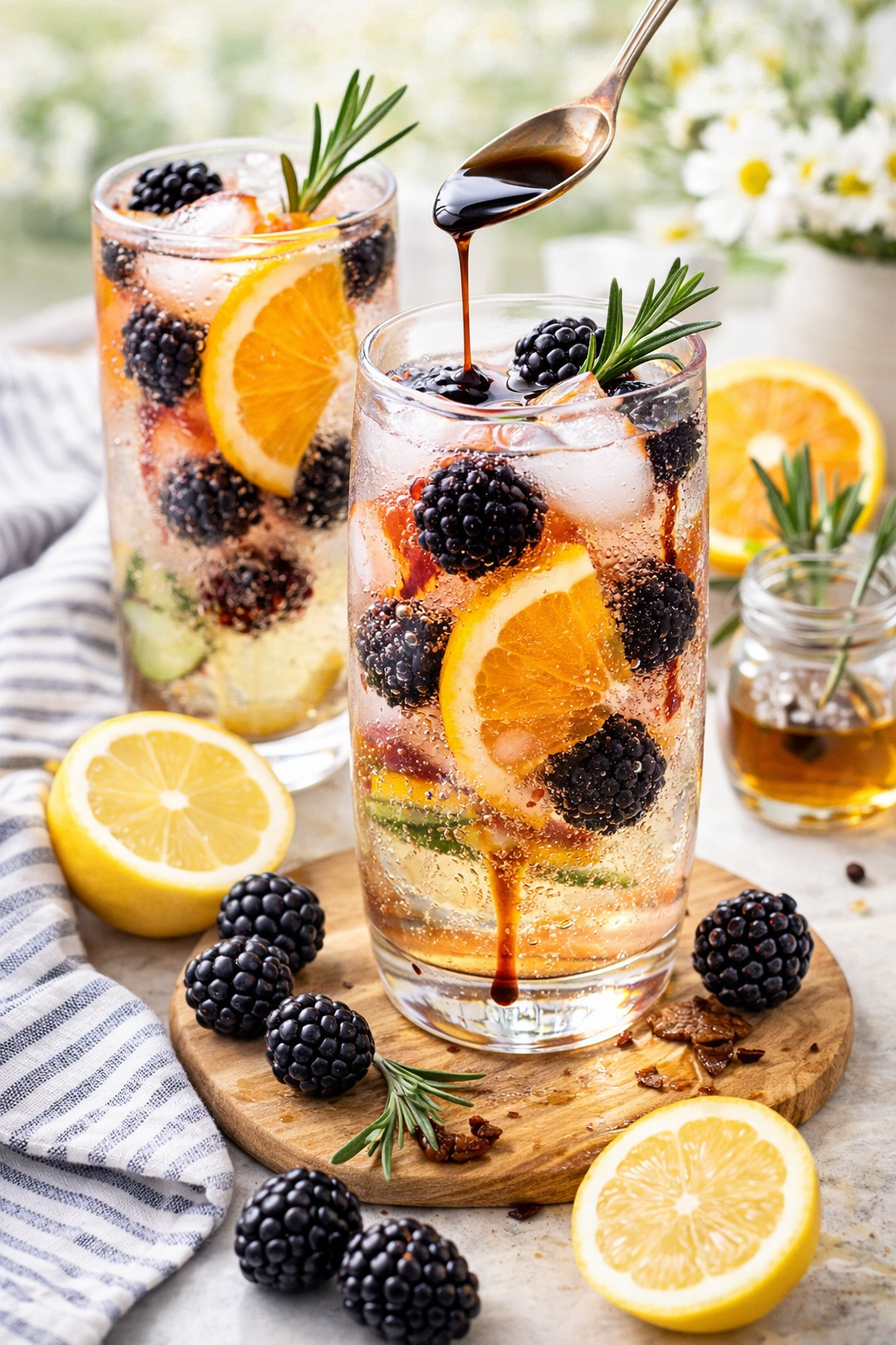 Citrus Blackberry Sparkling Mocktail