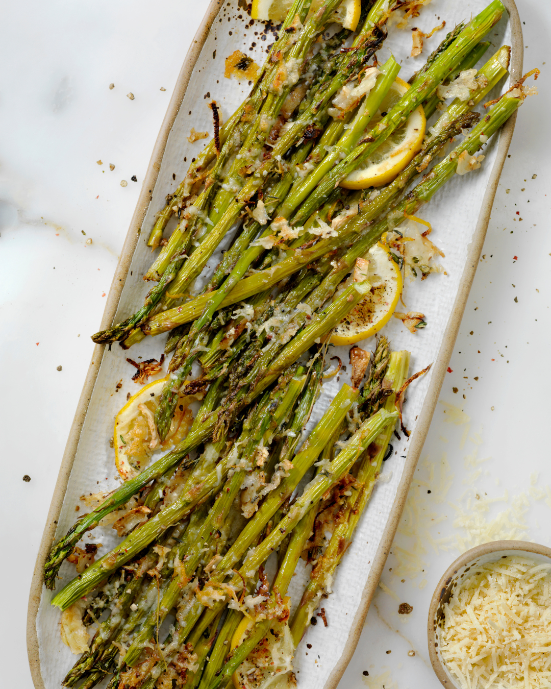 Roasted Asparagus with Basil-Strawberry Vinaigrette
