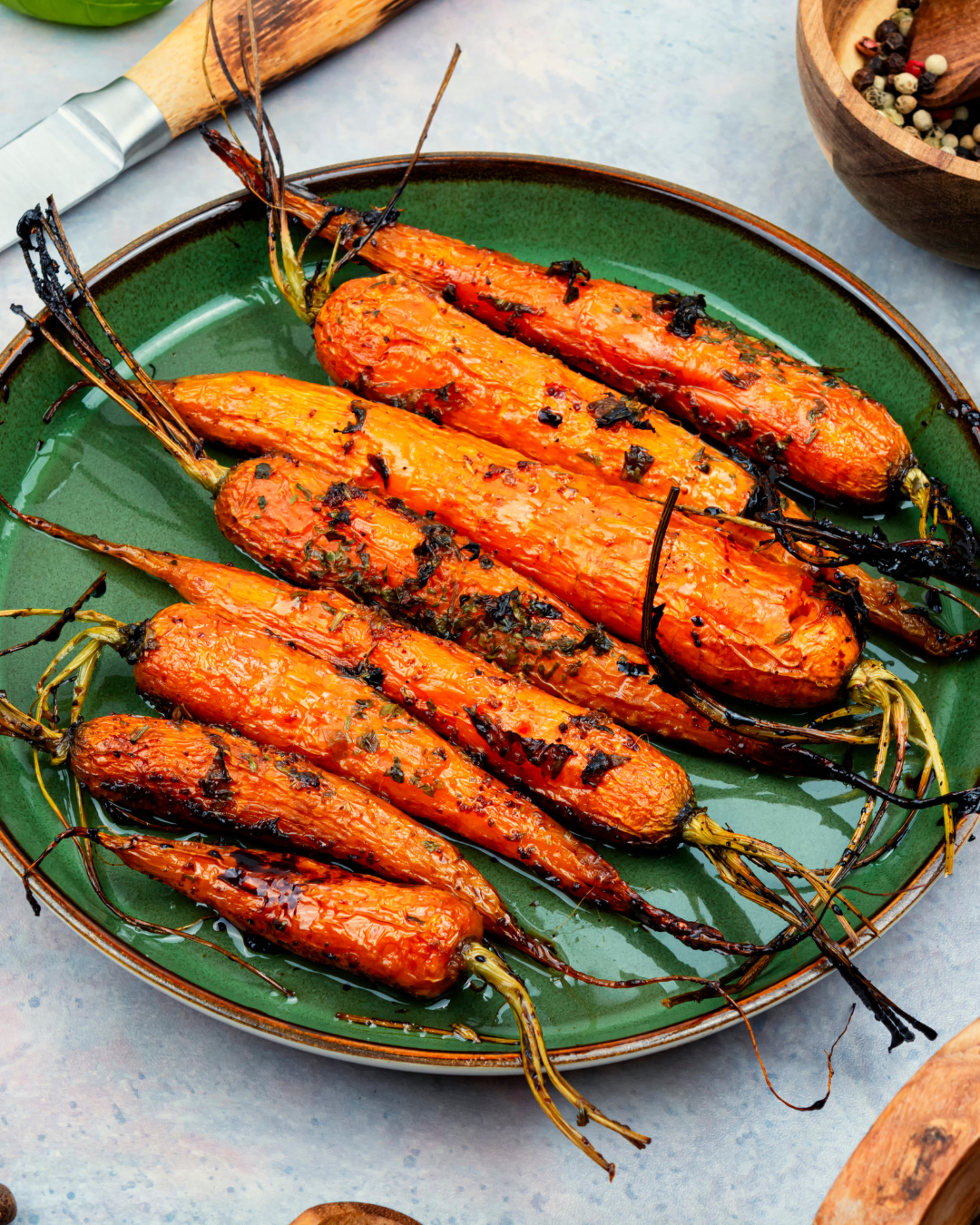 Roasted Carrots with Baklouti-Apricot Drizzle