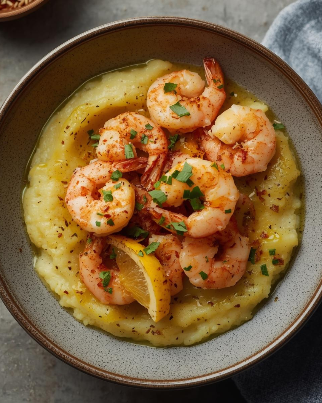 Citrus Shrimp with Olive Oil Polenta