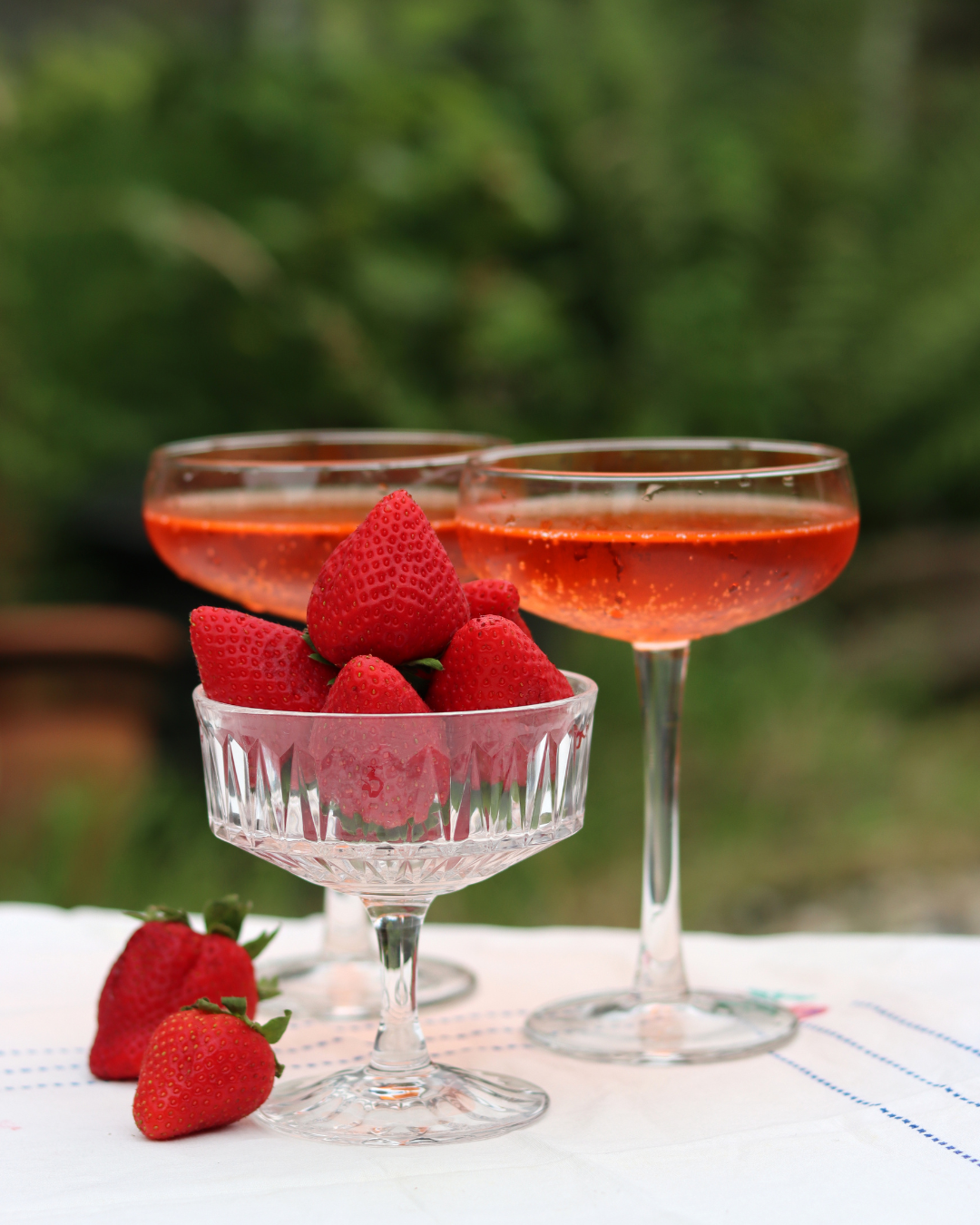 Strawberry Balsamic Basil Spritz