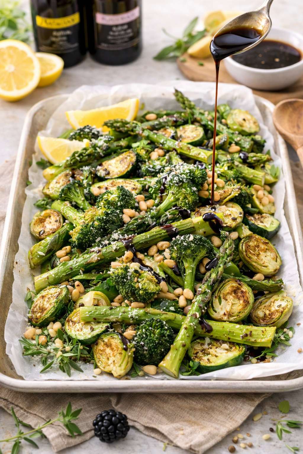 Roasted Green Veggie Medley