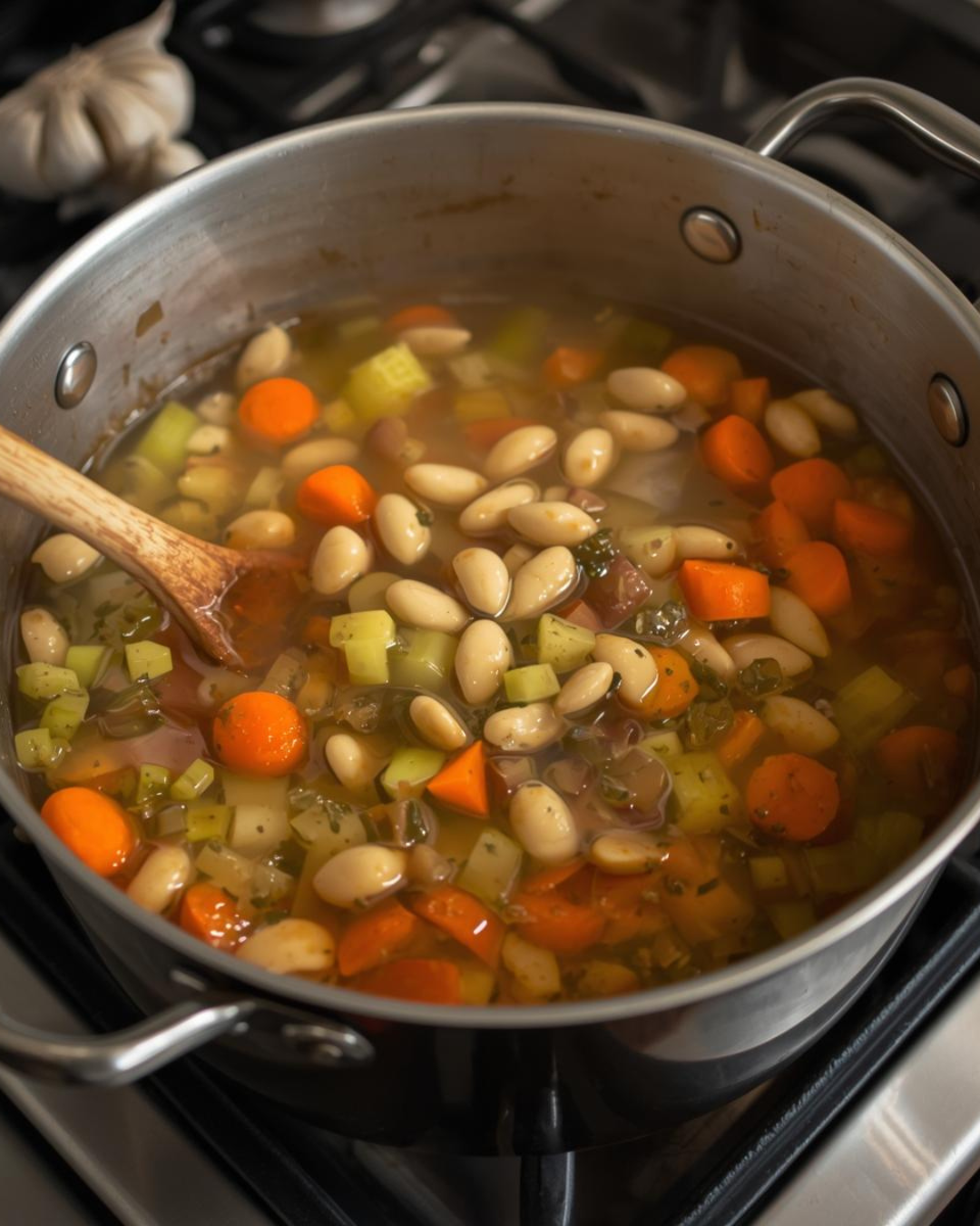 Garlic Olive Oil White Bean & Vegetable Soup