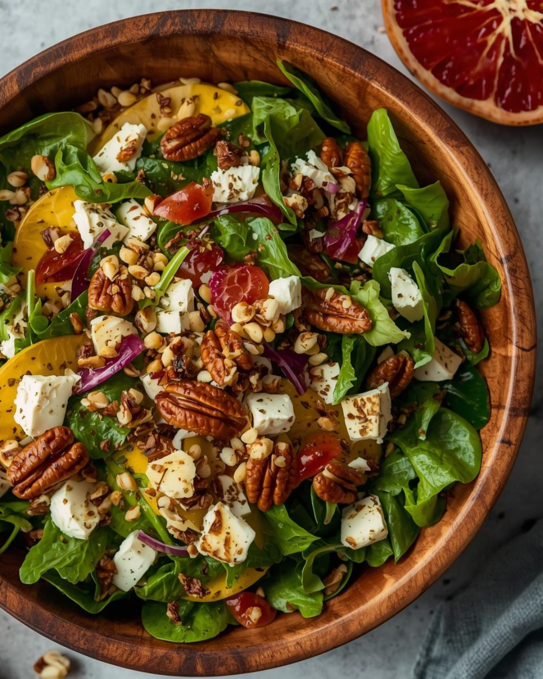 Winter Greens with Grapefruit Vinaigrette