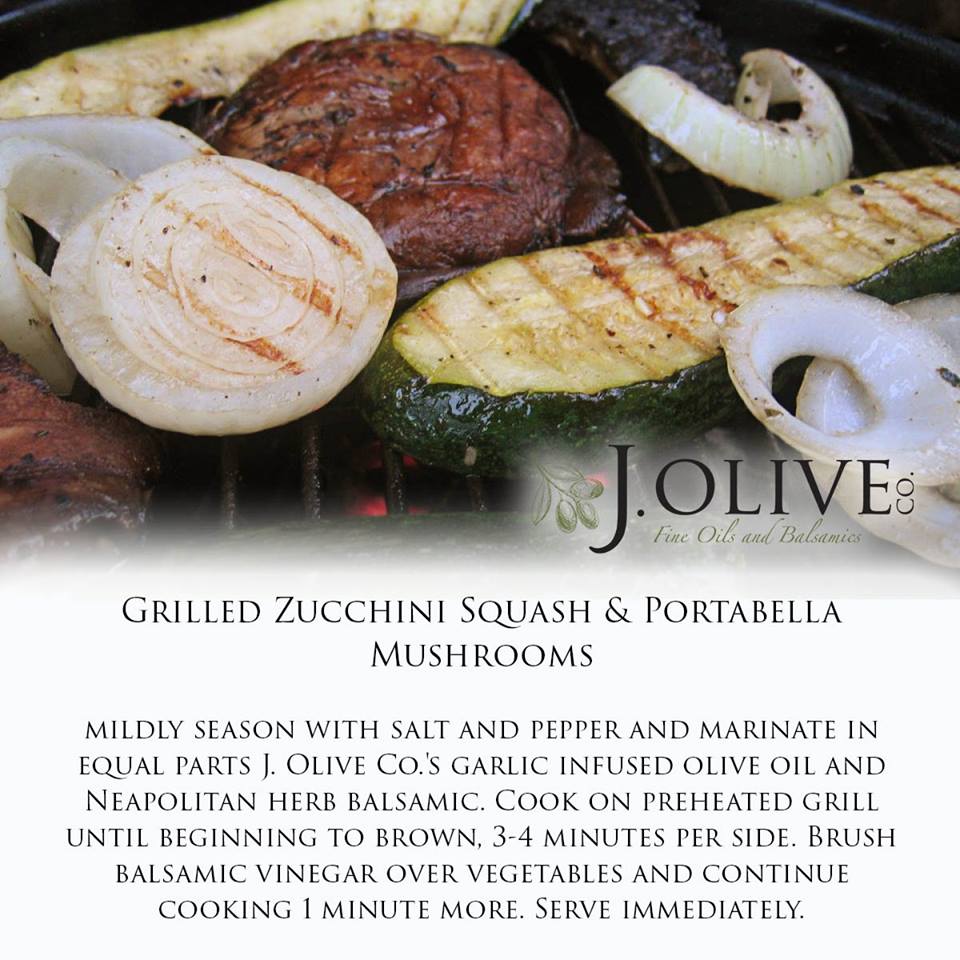 Grilled Zucchini Squash & Portabella