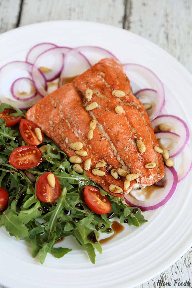 Honey-Ginger Balsamic Grilled Wild Salmon