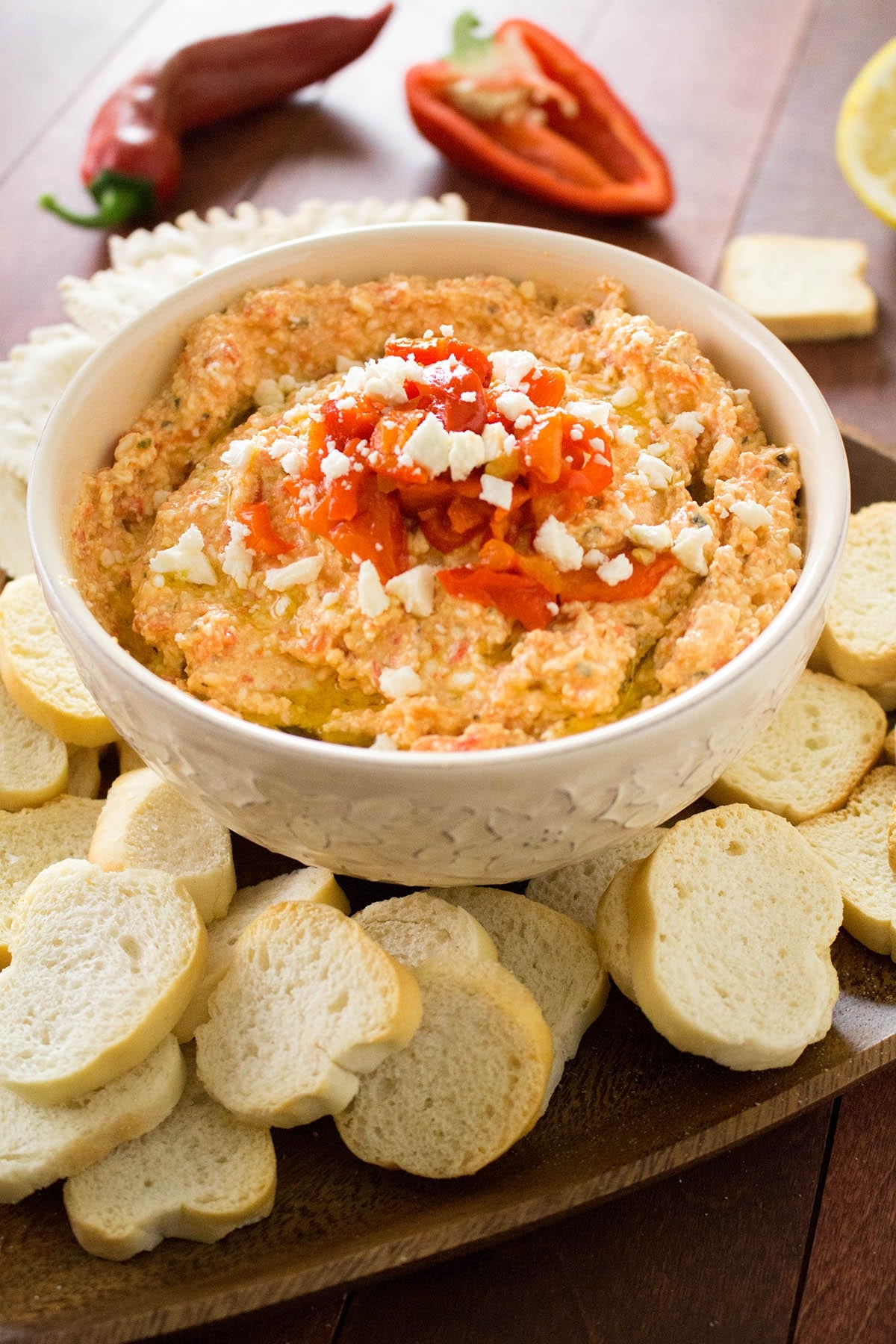 Roasted Red Pepper Feta Cheese Dip