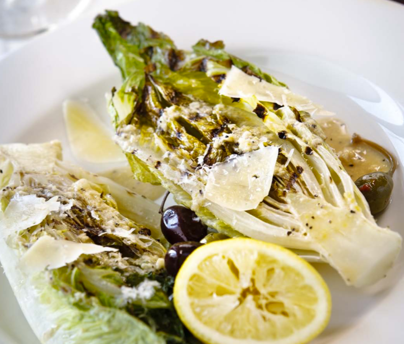 Grilled Hearts of Romaine Salad