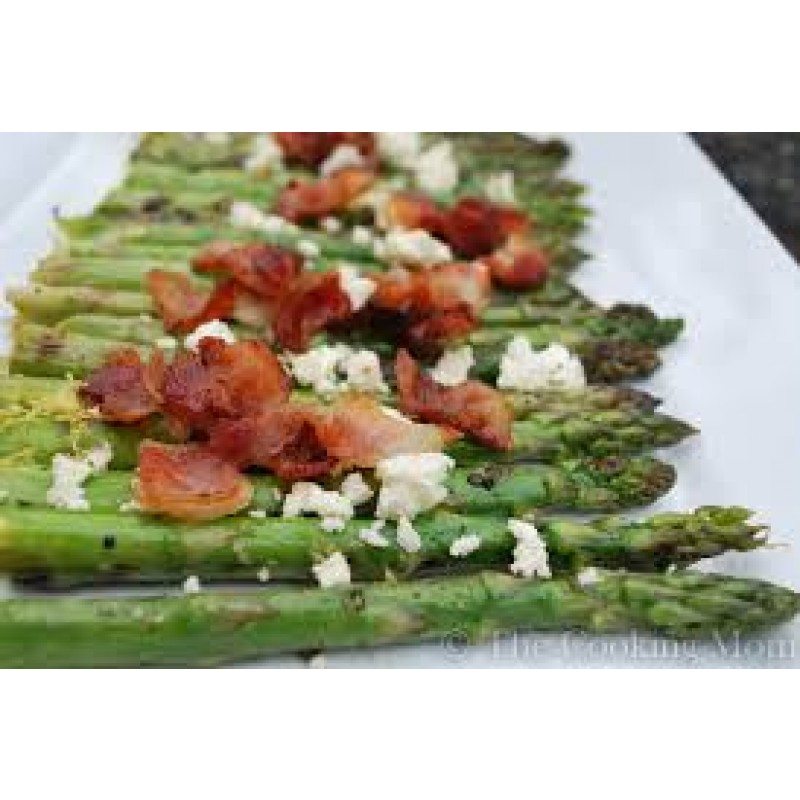 Roasted Asparagus with Bacon, Feta and Blood Orange Olive Oil Recipe